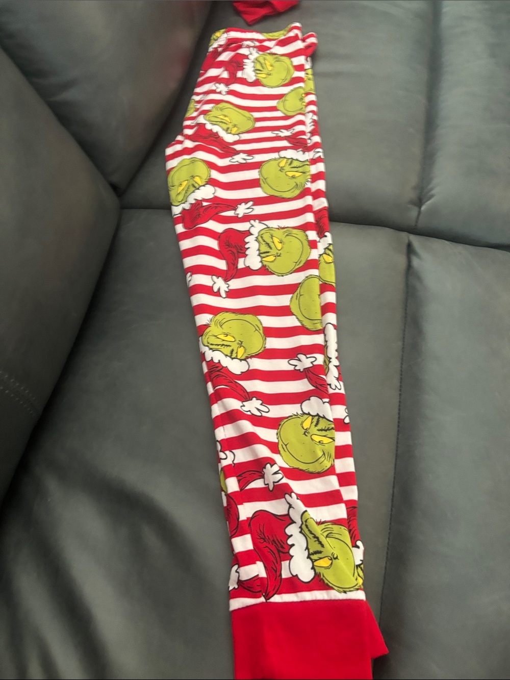 Kids Red & White Grinch Stripe Pajama Pants